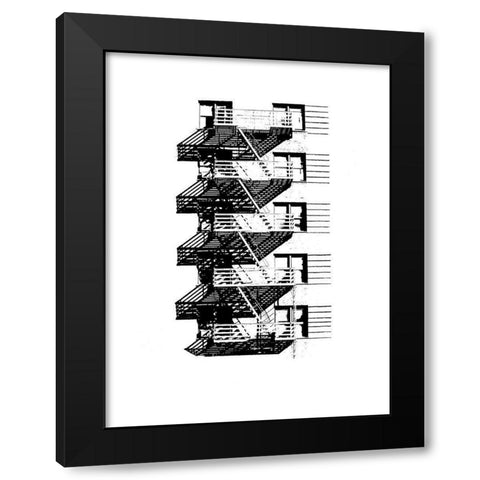 NYC in Pure B and W VIII Black Modern Wood Framed Art Print by Pica, Jeff
