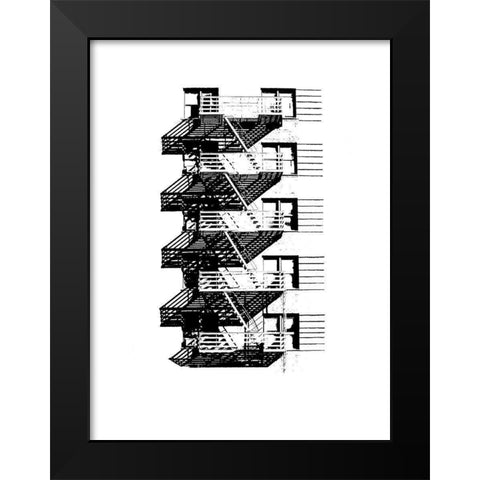 NYC in Pure B and W VIII Black Modern Wood Framed Art Print by Pica, Jeff