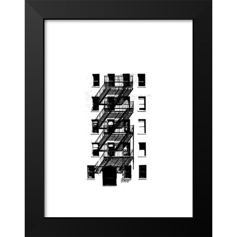 NYC in Pure B and W XIII Black Modern Wood Framed Art Print by Pica, Jeff