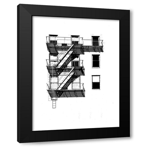 NYC in Pure B and W XIV Black Modern Wood Framed Art Print by Pica, Jeff