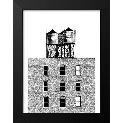 NYC in Pure B and W XVI Black Modern Wood Framed Art Print by Pica, Jeff