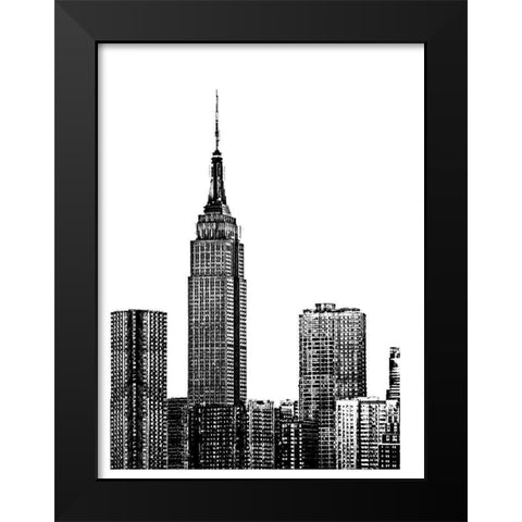 NYC in Pure B and W XVIII Black Modern Wood Framed Art Print by Pica, Jeff