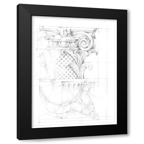 Capital Schematic I Black Modern Wood Framed Art Print by Harper, Ethan