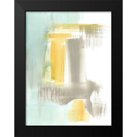 Spa Watercolor Abstract I Black Modern Wood Framed Art Print by Goldberger, Jennifer