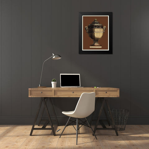 Imperial Urns I Black Modern Wood Framed Art Print by Vision Studio