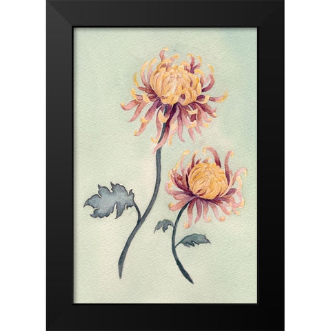 Chrysanthemum Beauty II Black Modern Wood Framed Art Print by Chabot, Natasha