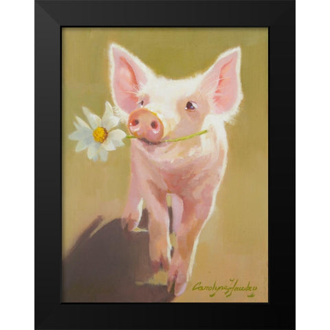 Life as a Pig IV Black Modern Wood Framed Art Print by Hawley, Carolyne