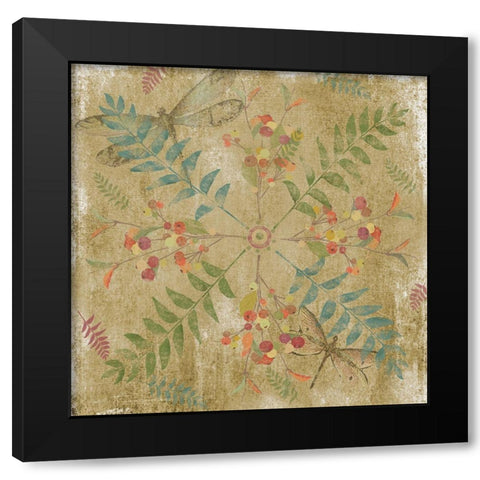 Nature Tile II Black Modern Wood Framed Art Print with Double Matting by Reynolds, Jade