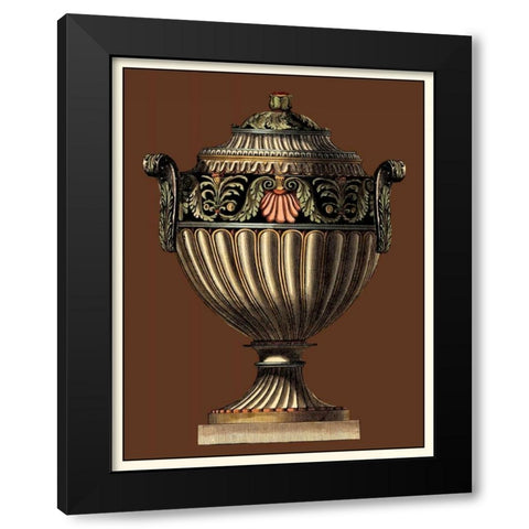 Imperial Urns III Black Modern Wood Framed Art Print by Vision Studio