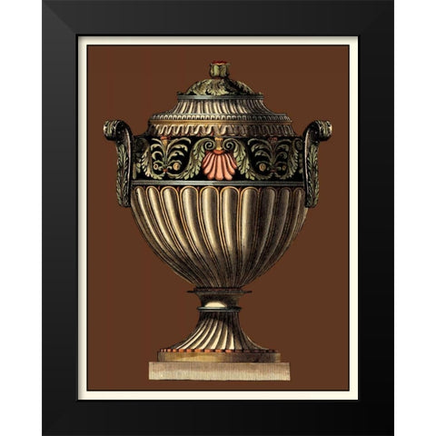 Imperial Urns III Black Modern Wood Framed Art Print by Vision Studio