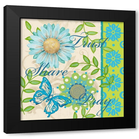 Bright Inspiration II Black Modern Wood Framed Art Print with Double Matting by Reynolds, Jade