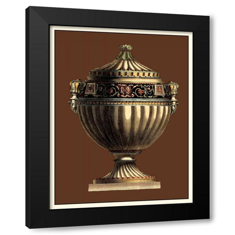 Imperial Urns IV Black Modern Wood Framed Art Print with Double Matting by Vision Studio