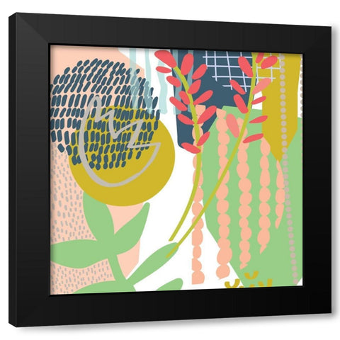 Swizzle I Black Modern Wood Framed Art Print with Double Matting by Zarris, Chariklia