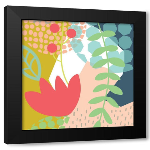 Swizzle II Black Modern Wood Framed Art Print with Double Matting by Zarris, Chariklia