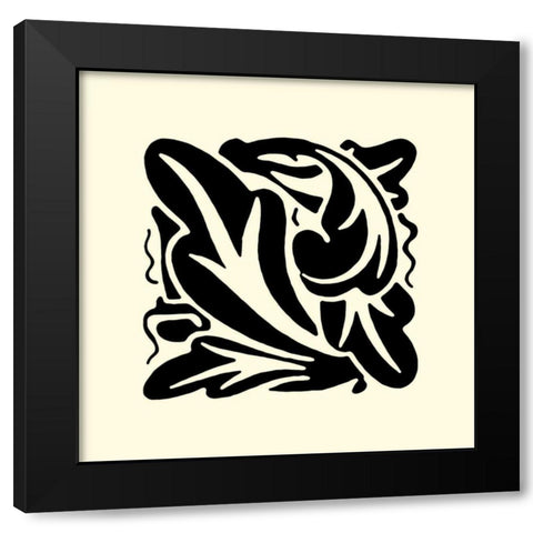 BandW Graphic Beauty II Black Modern Wood Framed Art Print with Double Matting by Vision Studio