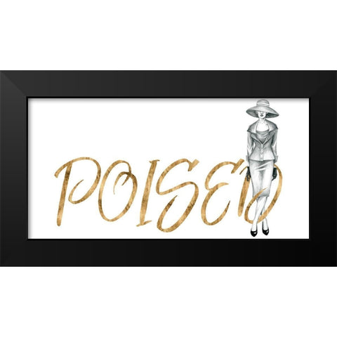 Gilded Fashion Figures IV Black Modern Wood Framed Art Print by Popp, Grace
