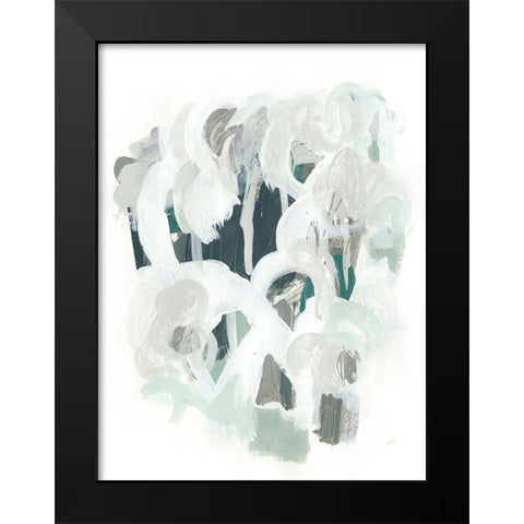 Sage and Slate I Black Modern Wood Framed Art Print by Vess, June Erica