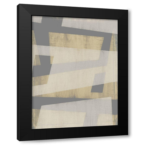 Diagonal Layers I Black Modern Wood Framed Art Print with Double Matting by Goldberger, Jennifer