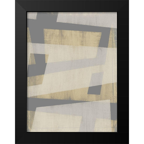 Diagonal Layers I Black Modern Wood Framed Art Print by Goldberger, Jennifer
