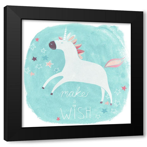 Magic Unicorn Squad II Black Modern Wood Framed Art Print with Double Matting by Vess, June Erica