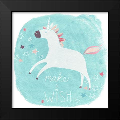 Magic Unicorn Squad II Black Modern Wood Framed Art Print by Vess, June Erica