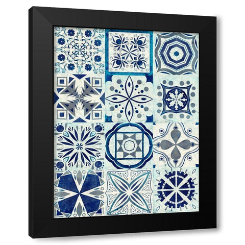 Kaleidoscope Tile III Black Modern Wood Framed Art Print with Double Matting by Borges, Victoria