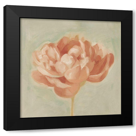 Spring Peony I Black Modern Wood Framed Art Print with Double Matting by Scarvey, Emma