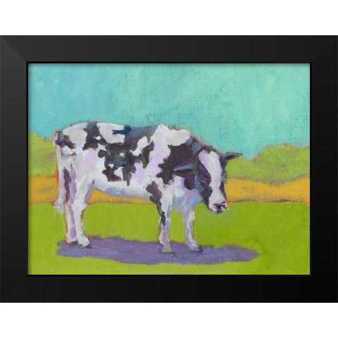 Pasture Cow I Black Modern Wood Framed Art Print by Young, Carol