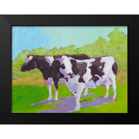 Pasture Cows II Black Modern Wood Framed Art Print by Young, Carol
