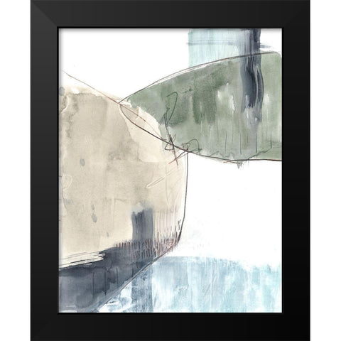 Verdant Divide II Black Modern Wood Framed Art Print by Goldberger, Jennifer