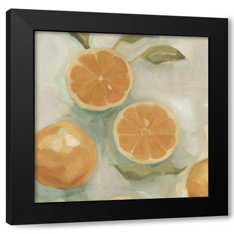 Citrus Study in Oil I Black Modern Wood Framed Art Print with Double Matting by Scarvey, Emma