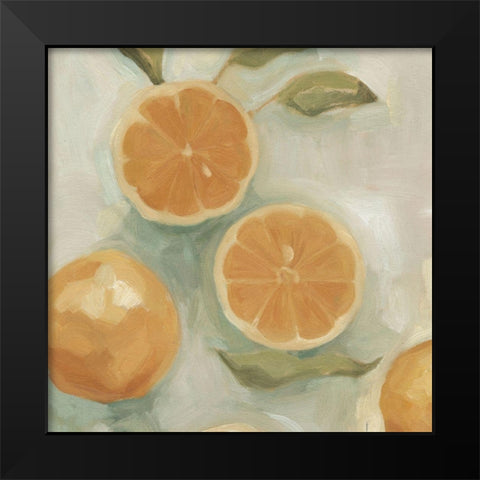 Citrus Study in Oil I Black Modern Wood Framed Art Print by Scarvey, Emma