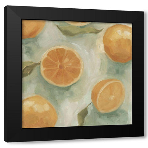 Citrus Study in Oil II Black Modern Wood Framed Art Print with Double Matting by Scarvey, Emma