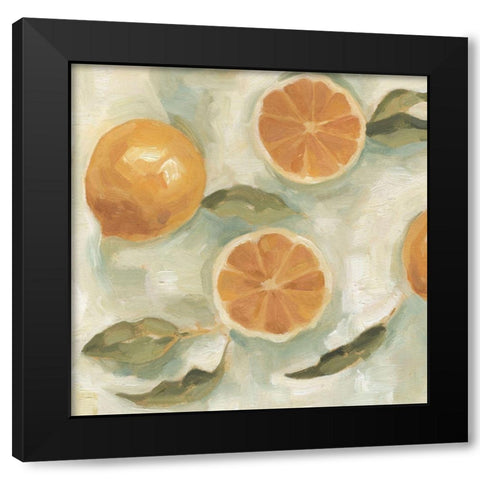 Citrus Study in Oil III Black Modern Wood Framed Art Print with Double Matting by Scarvey, Emma