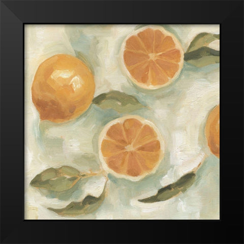 Citrus Study in Oil III Black Modern Wood Framed Art Print by Scarvey, Emma