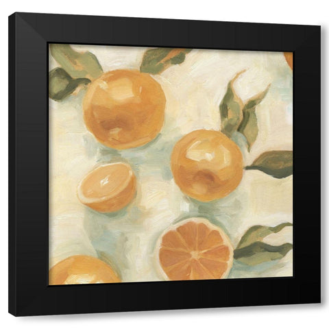 Citrus Study in Oil IV Black Modern Wood Framed Art Print with Double Matting by Scarvey, Emma