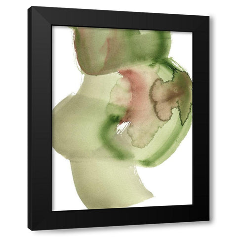 Serpent II Black Modern Wood Framed Art Print with Double Matting by Wang, Melissa