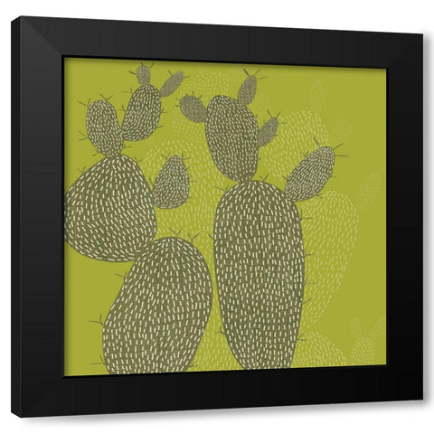 Opuntia I Black Modern Wood Framed Art Print with Double Matting by Zarris, Chariklia