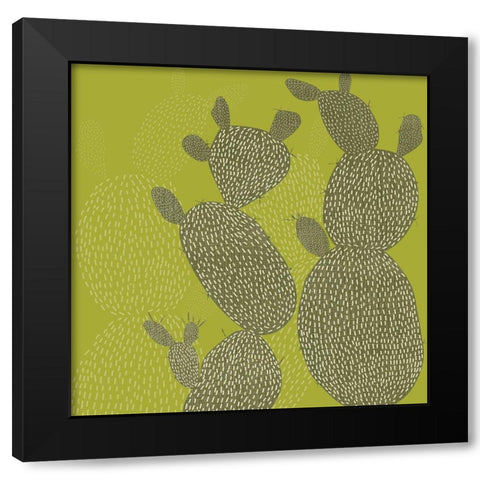 Opuntia II Black Modern Wood Framed Art Print with Double Matting by Zarris, Chariklia