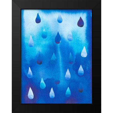 Drip Drop II Black Modern Wood Framed Art Print by Ludwig, Alicia