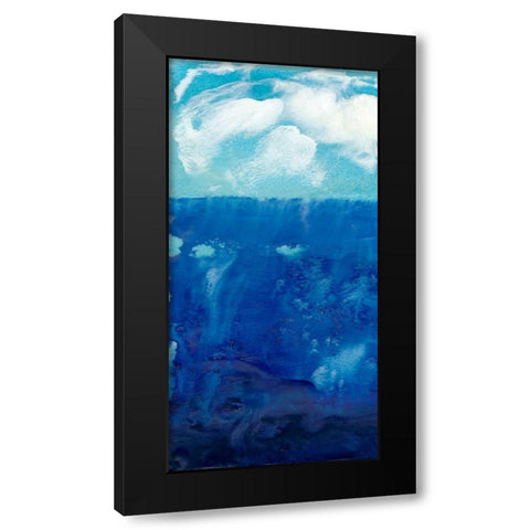 Deep Blue I Black Modern Wood Framed Art Print with Double Matting by Ludwig, Alicia