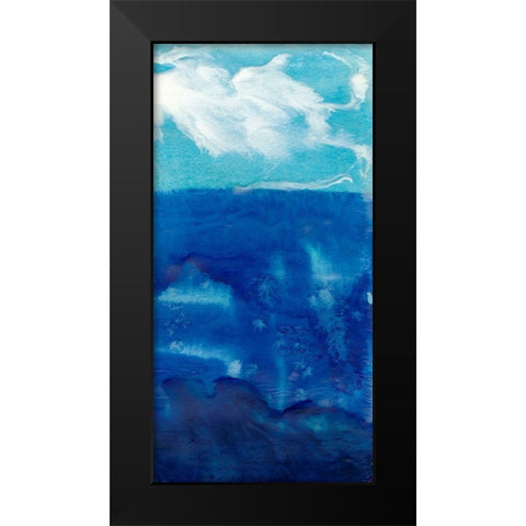 Deep Blue II Black Modern Wood Framed Art Print by Ludwig, Alicia