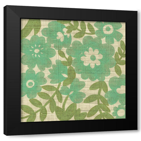 Verde Blossoms II Black Modern Wood Framed Art Print with Double Matting by Zarris, Chariklia