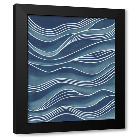 Wind and Waves II Black Modern Wood Framed Art Print with Double Matting by Lam, Vanna