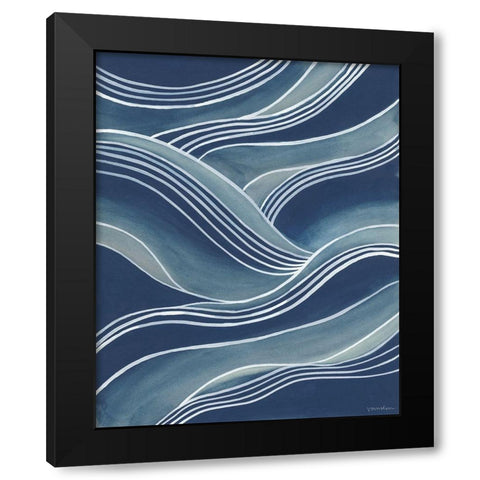 Wind and Waves III Black Modern Wood Framed Art Print by Lam, Vanna