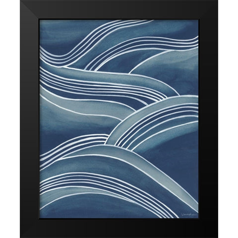Wind and Waves IV Black Modern Wood Framed Art Print by Lam, Vanna