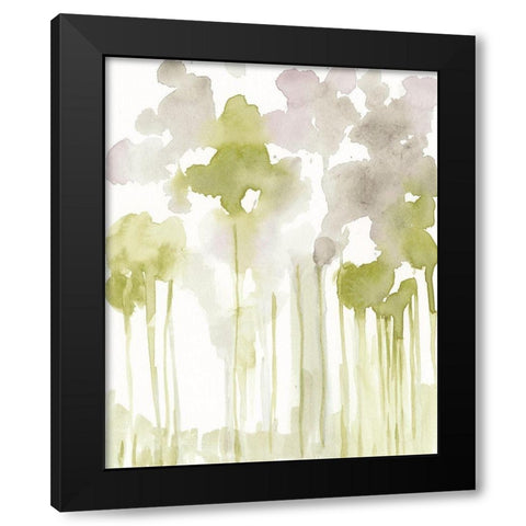 Aquarelle Forest II Black Modern Wood Framed Art Print with Double Matting by Goldberger, Jennifer
