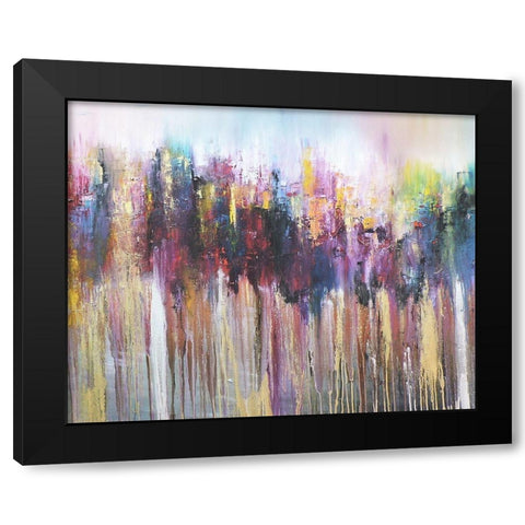 Morados II Black Modern Wood Framed Art Print by Herrera, Leticia