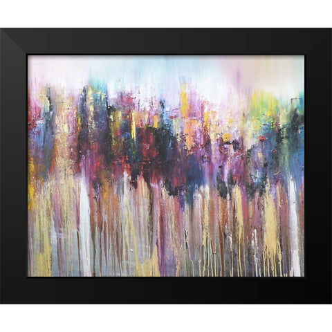 Morados II Black Modern Wood Framed Art Print by Herrera, Leticia