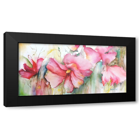 Horizontal Flores III Black Modern Wood Framed Art Print by Herrera, Leticia